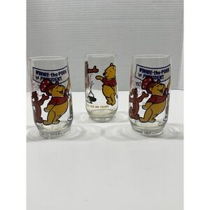 RARE! Vintage Sears Winnie the Pooh for President Glass Walt Disney + Sears Excl